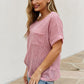 Chunky Knit Short Sleeve Top in Mauve