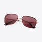 Rhinestone Heart Metal Frame Sunglasses