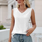 Eyelet V-Neck Tank