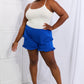 Relaxed Aura Ruffle Trim Shorts in Royal Blue