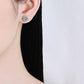 1 Carat Moissanite Rhodium-Plated Round Stud Earrings
