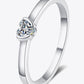 Heart-Shaped Moissanite Solitaire Ring