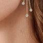 1.2 Carat Moissanite Layered Chain Earrings