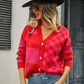 Plaid V-Neck Dropped Shoulder Cardigan