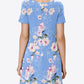 Floral Round Neck Short Sleeve Dress