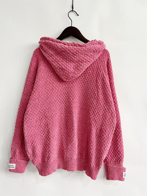 Drawstring Long Sleeve  Hooded Sweater