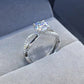 2 Carat Moissanite Crisscross 925 Sterling Silver Ring