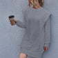 Round Neck Long Sleeve Mini Dress