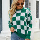 Checkered Round Neck Sweater