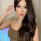 13*2" Lace Front Wigs Synthetic Long Wave 26" Heat Safe 150% Density in Brown