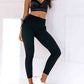 Wide Waistband Lace-Up Leggings