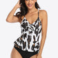 Printed Ruffled Halter Neck One-Piece Swimsuit