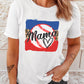 MAMA Heart Graphic Round Neck T-Shirt