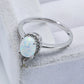 925 Sterling Silver 4-Prong Opal Ring