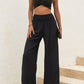 Twist Front Cropped Tank and Pants Set