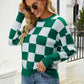 Checkered Round Neck Sweater