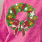 Wreath Sequin Round Neck Long Sleeve Sweatshirt