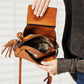 PU Leather Crossbody Bag with Tassel