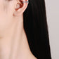 Moissanite Rhodium-Plated Cuff Earrings