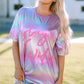 STAY WILD Round Neck Short Sleeve Holographic Tee