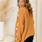 Flower Dropped Shoulder Open Front Cardigan