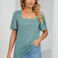 Square Neck Puff Sleeve T-Shirt
