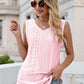 Eyelet V-Neck Tank