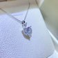 2 Carat Moissanite 925 Sterling Silver Heart Pendant Necklace