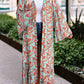Printed Open Front Duster Cardigan