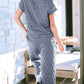 Short Sleeve Top and Pocketed Pants Lounge Set