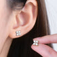Moissanite 925 Sterling Silver Four-Leaf Clover Shape Earrings