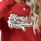Christmas Letter Graphic Round Neck Sweatshirt