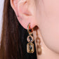 Glass Stone Decor Copper Earrings
