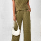 Short Sleeve Top and Pocketed Pants Lounge Set