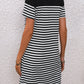 Striped Heart Short Sleeve Dress