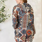 Heimish Printed Button Up Hooded Jacket