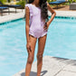 Ruffled One-Piece in Carnation Pink