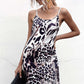 Leopard Spaghetti Strap Bodycon Dress