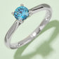 Moissanite Contrast 925 Sterling Silver Solitaire Ring