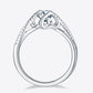 1 Carat Moissanite 925 Sterling Silver Twisted Ring