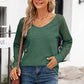 V-Neck Long Raglan Sleeve Top