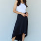 Ninexis High Waisted Flare Maxi Skirt in Black
