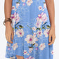 Floral Round Neck Short Sleeve Dress