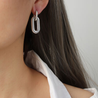 Titanium Steel Dangle Earrings