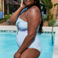 Vacay Mode One Shoulder Swimsuit in Pastel Blue
