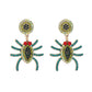 Spider Rhinestone Alloy Earrings
