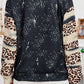 FOR THE LOVE OF THE TIGERS Leopard Round Neck Sweatshirt