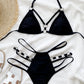 Cutout Halter Neck Two-Piece Bikini Set
