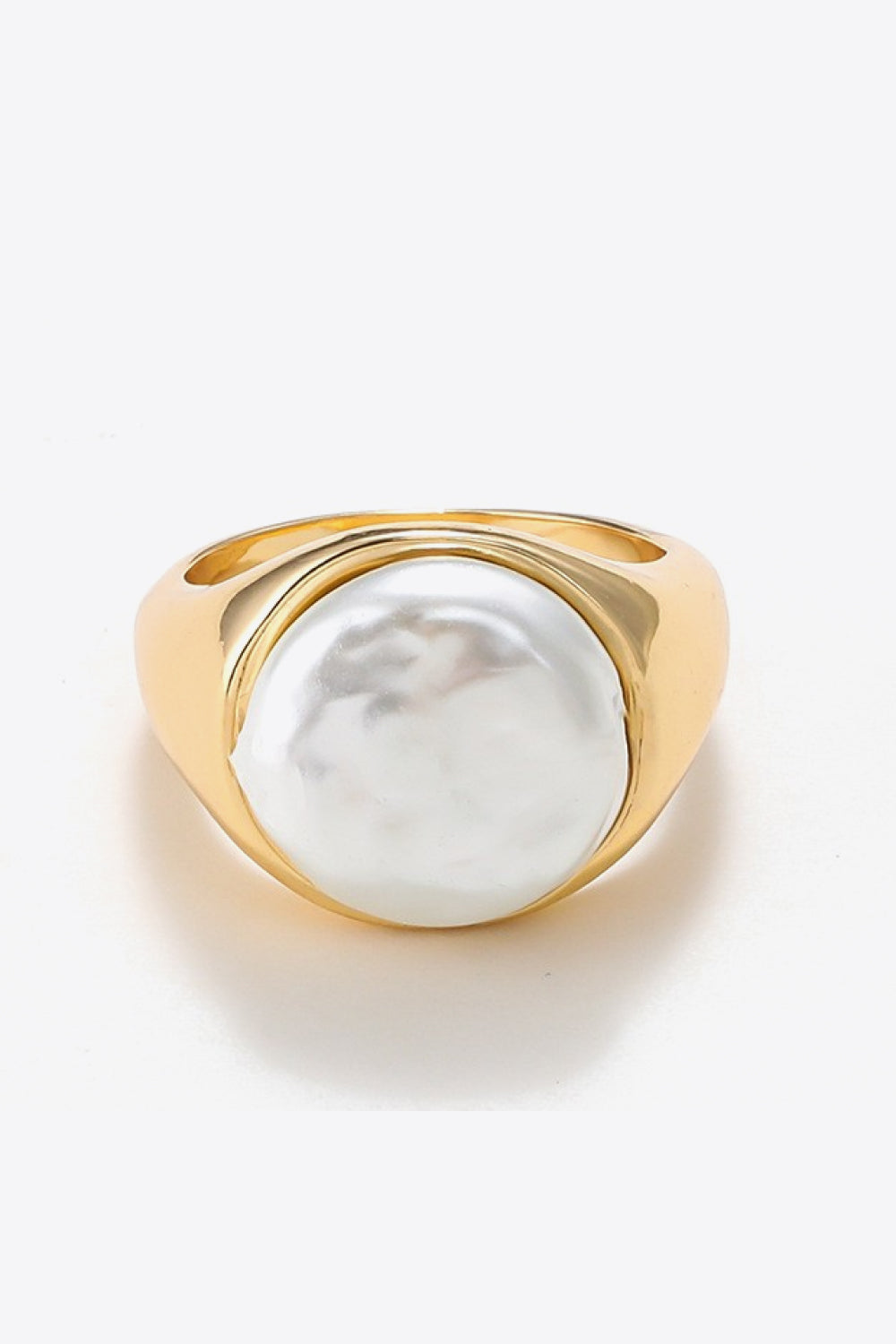 Pearl 18K Gold-Plated Alloy Ring