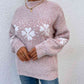 Four Leaf Clover Mock Neck Sweater